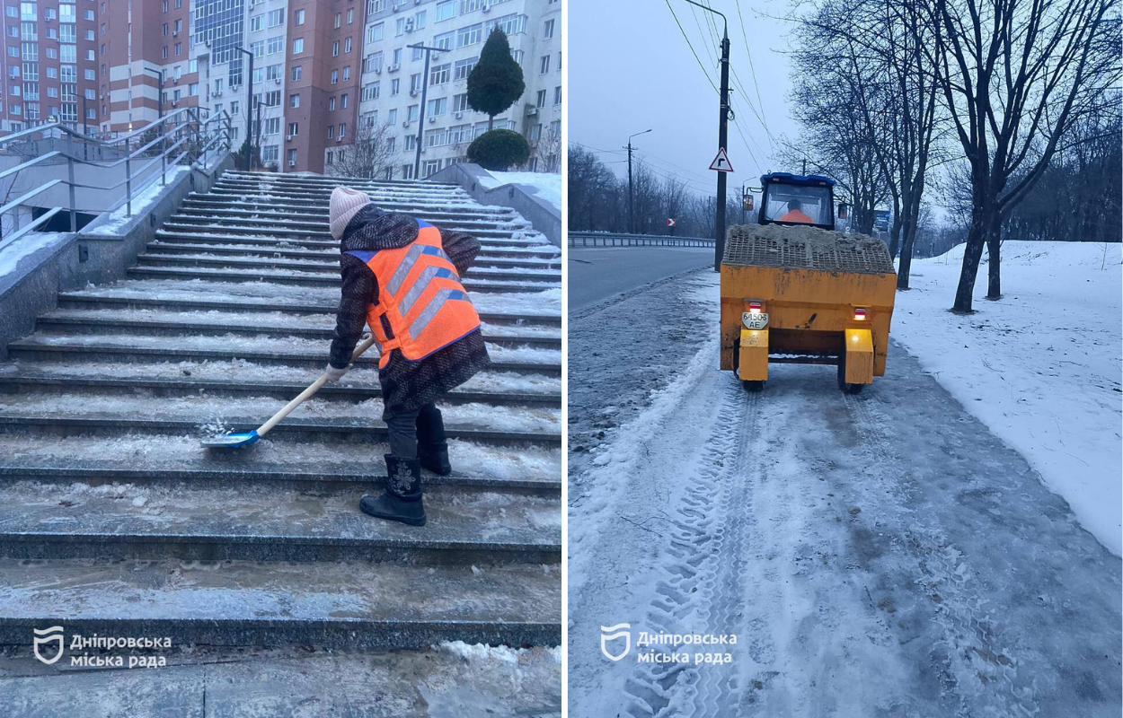 У Дніпрі триває масове прибирання снігу: комунальники на сторожі чистоти