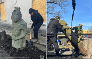 Унікальні кам’яні баби XII століття евакуйовані з Новомиколаївки
