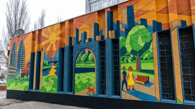 У Дніпрі з’явився мурал про мінну безпеку