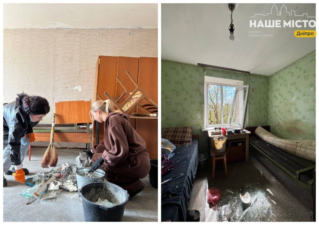Студенти Дніпра об’єдналися для прибирання наслідків атаки 22 квітня