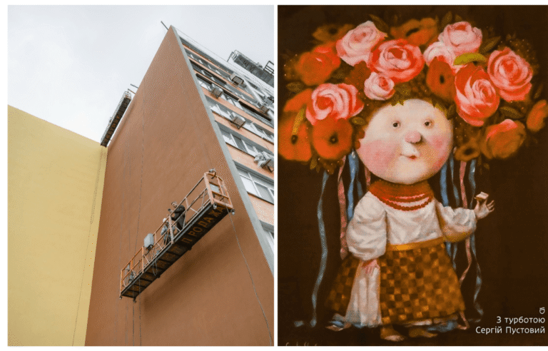 У Дніпрі на Калиновій оновлюють відомий мурал із дівчиною