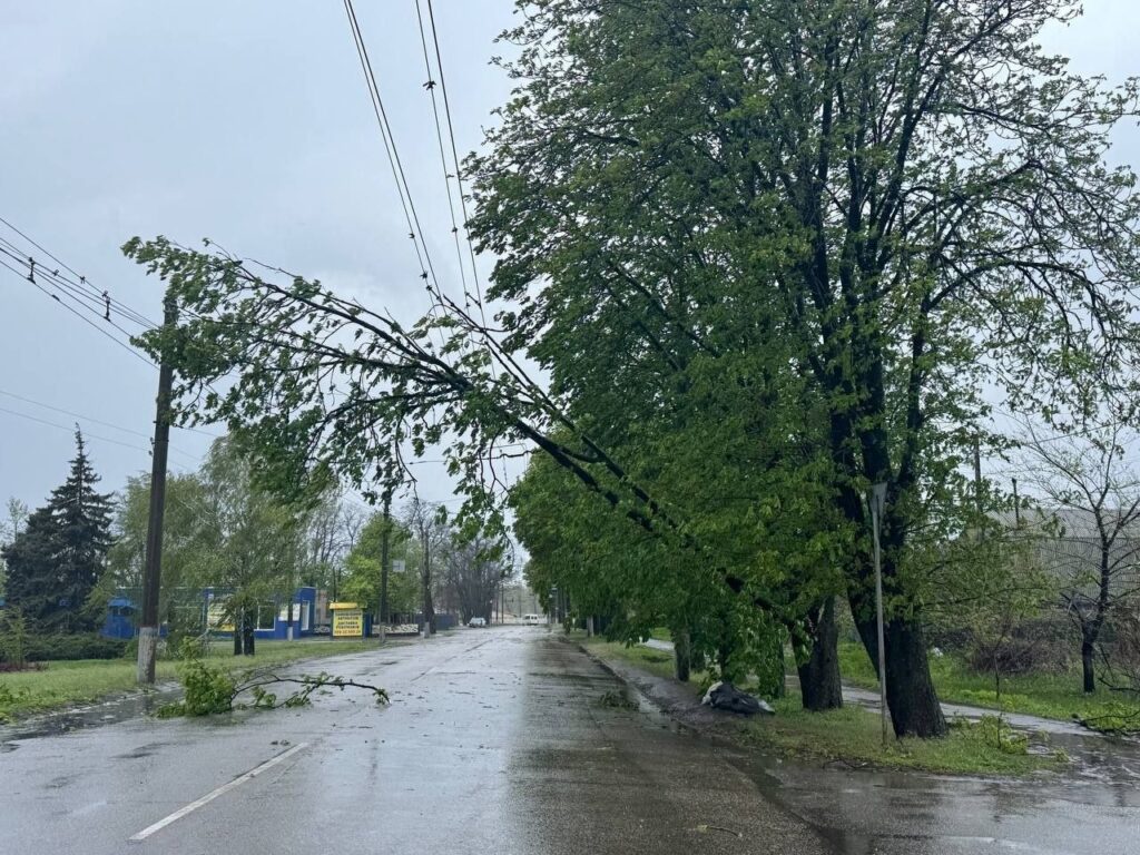 Негода у Дніпрі: сильний вітер та дощ спричинили пошкодження