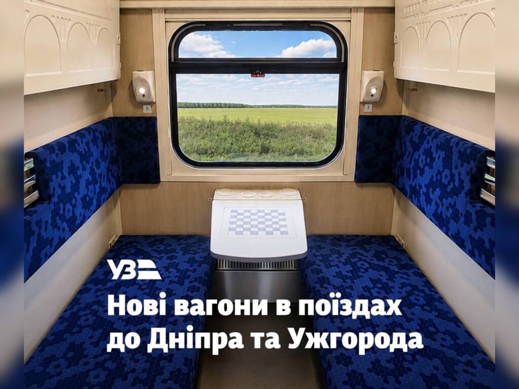 Укрзалізниця запустила нові вагони на маршрутах через Дніпро