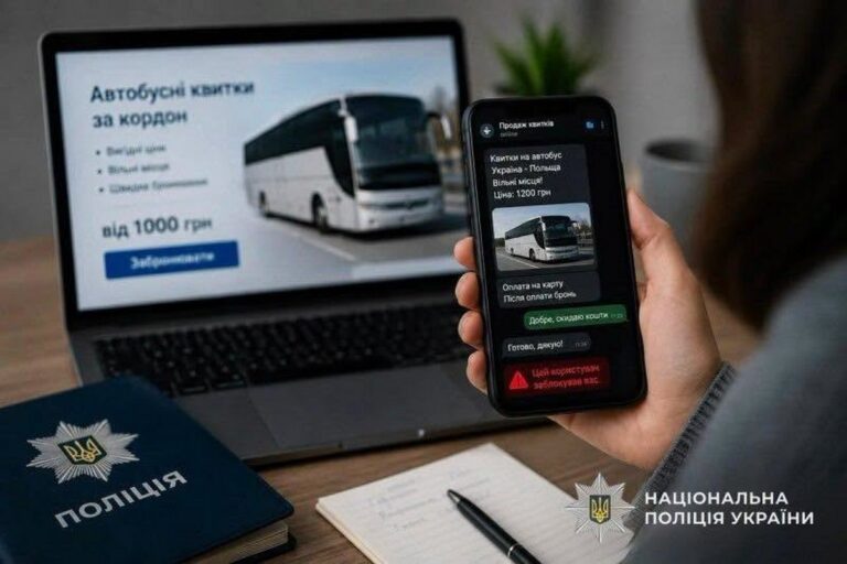Поліція Дніпра попереджає про шахрайство з квитками на міжнародні автобуси