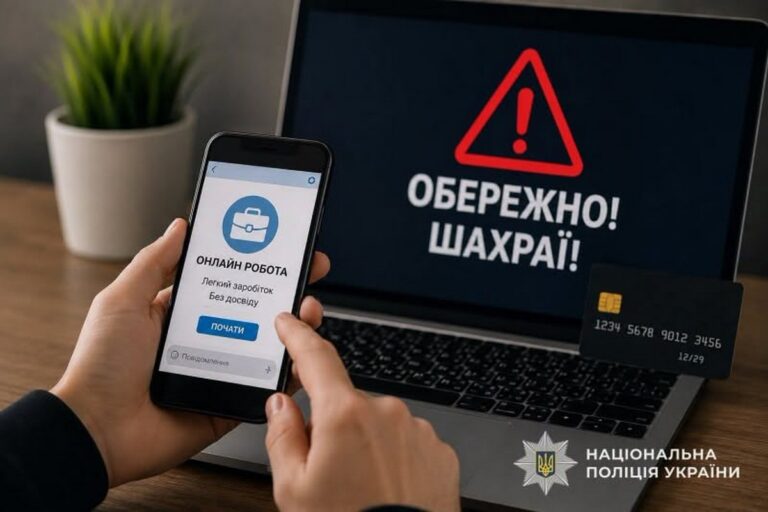 Шахраї в Дніпрі обманюють жителів через фейкові пропозиції дистанційної роботи