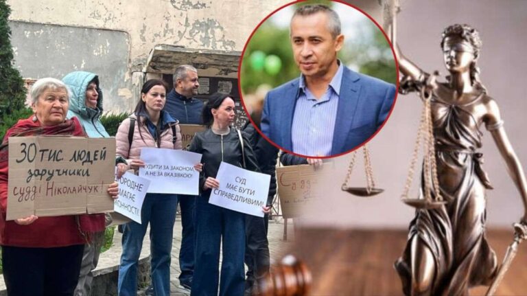 Мешканці міста Підгороднє мітингували проти блокування життя громади через рішення судді, яку пов’язують з Загідом Красновим